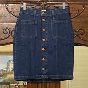 NWT J. Crew Denim Skirt Sz 28